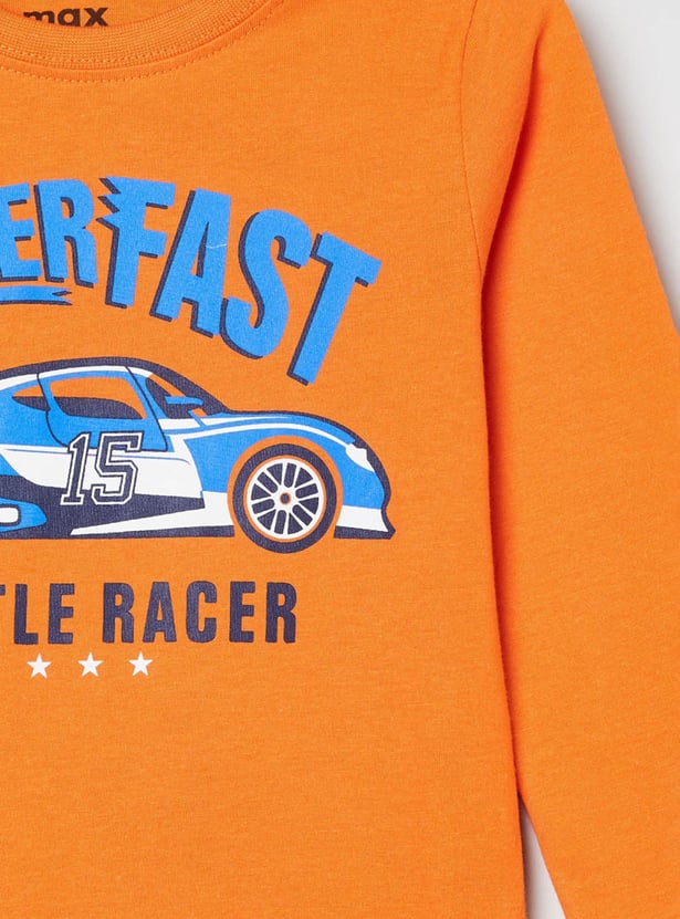 Boys Printed Crew Neck T-shirt