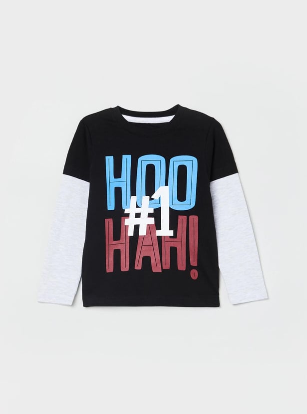 Boys Printed Crew Neck T-shirt