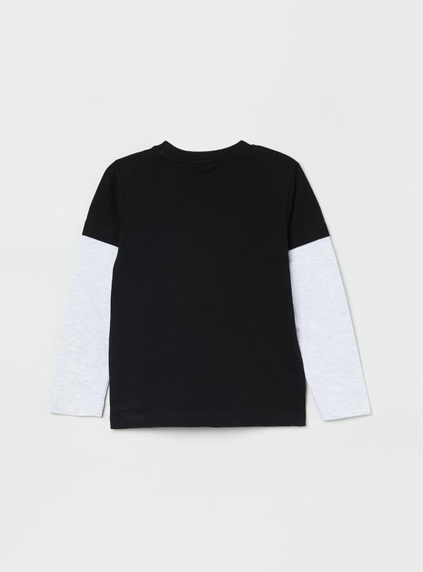 Boys Printed Crew Neck T-shirt
