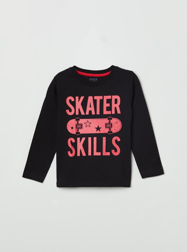 Boys Printed Crew Neck T-shirt