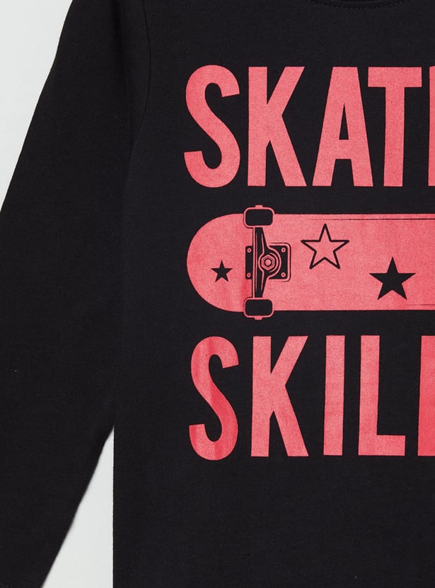 Boys Printed Crew Neck T-shirt