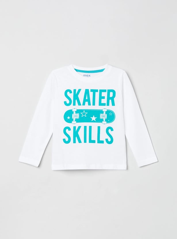 Boys Printed Crew Neck T-shirt