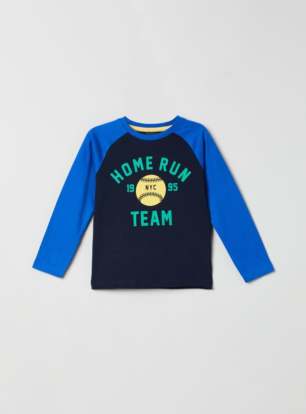 Boys Printed Crew Neck T-shirt