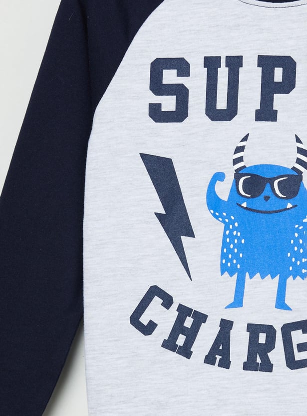 Boys Printed Crew Neck T-shirt