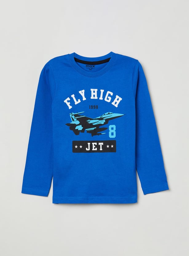 Boys Printed Crew Neck T-shirt