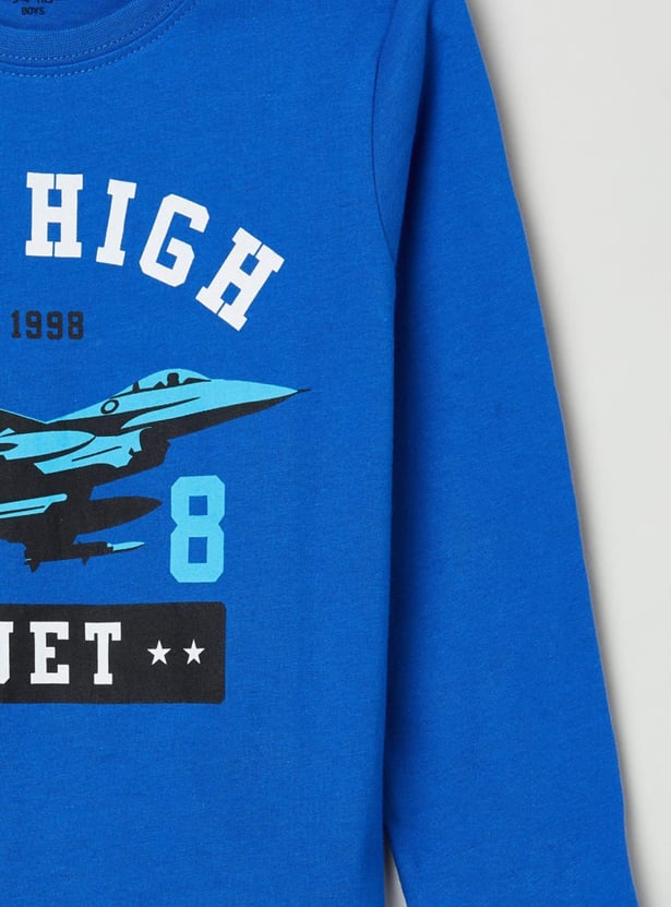 Boys Printed Crew Neck T-shirt