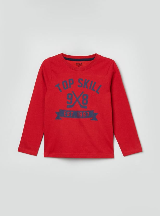 Boys Printed Crew Neck T-shirt