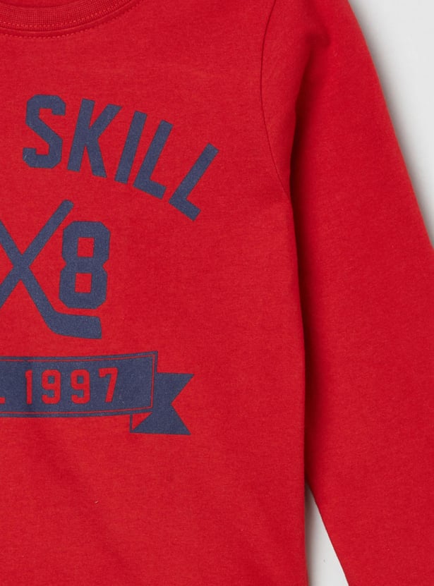 Boys Printed Crew Neck T-shirt