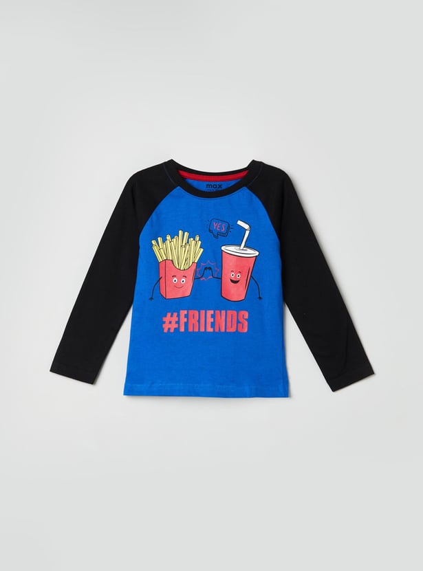 Boys Printed Crew Neck T-shirt