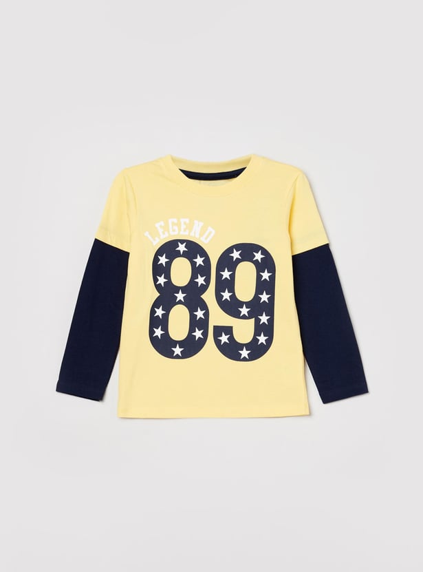 Boys Printed Crew Neck T-shirt
