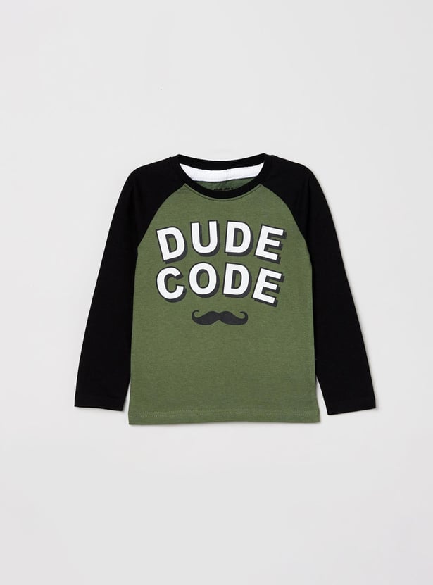 MAX Boys Printed Crew Neck T-shirt