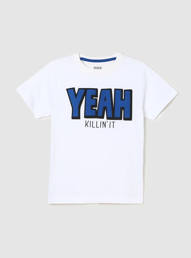 Boys Typographic Printed T-shirt - Pack of 3