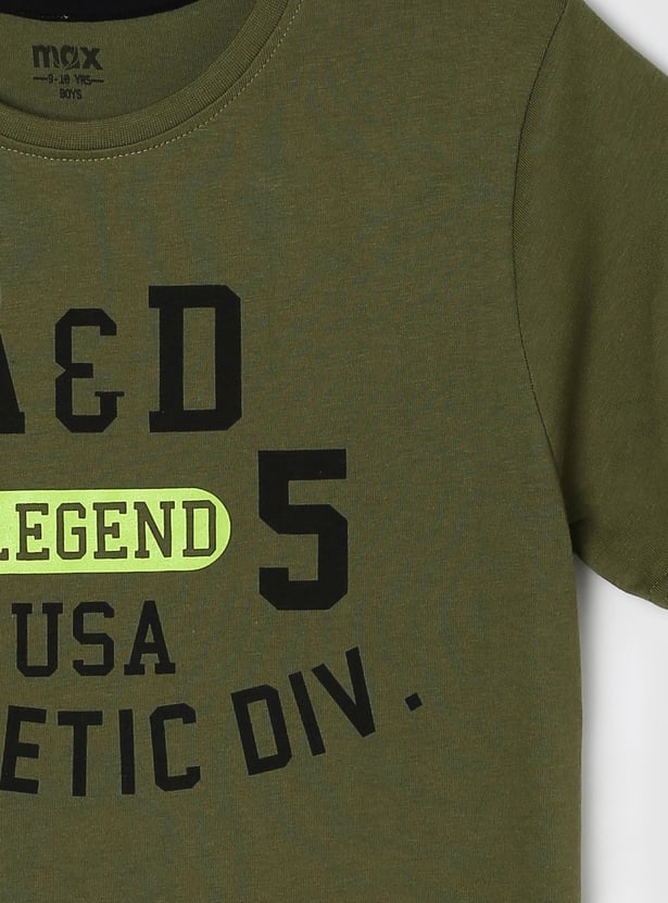 Boys Typographic Printed T-shirt - Pack of 3