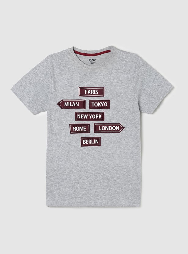 Boys Typographic Printed T-shirt - Pack of 3