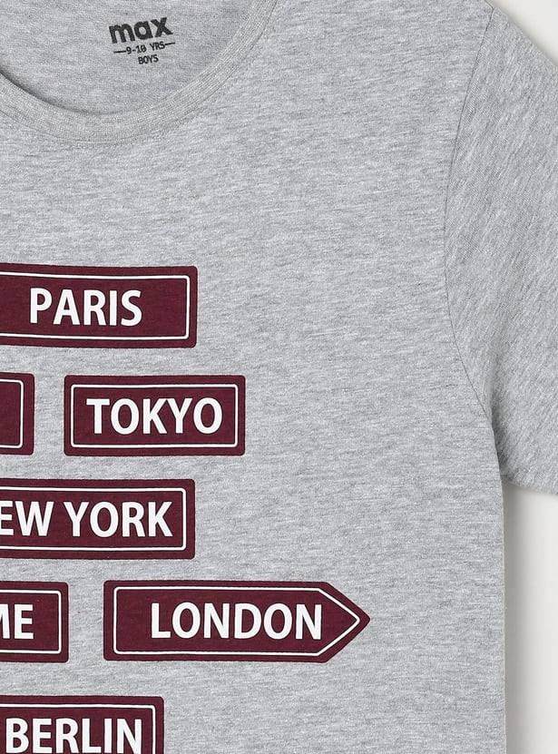 Boys Typographic Printed T-shirt - Pack of 3