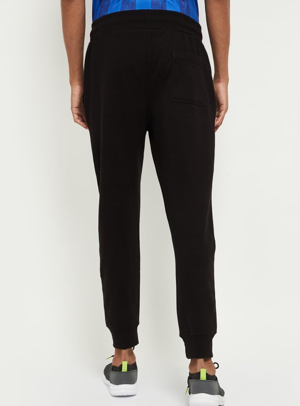 Men Printed Drawstring Waist Track Pants