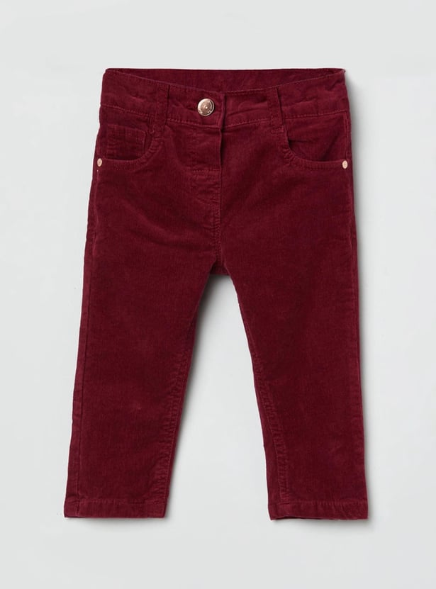 Girls Textured Corduroy Trousers