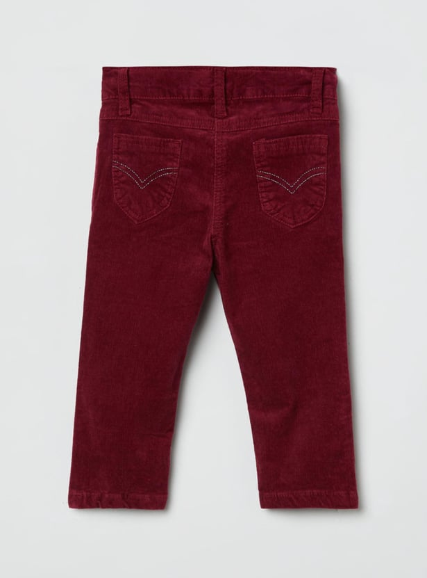 Girls Textured Corduroy Trousers