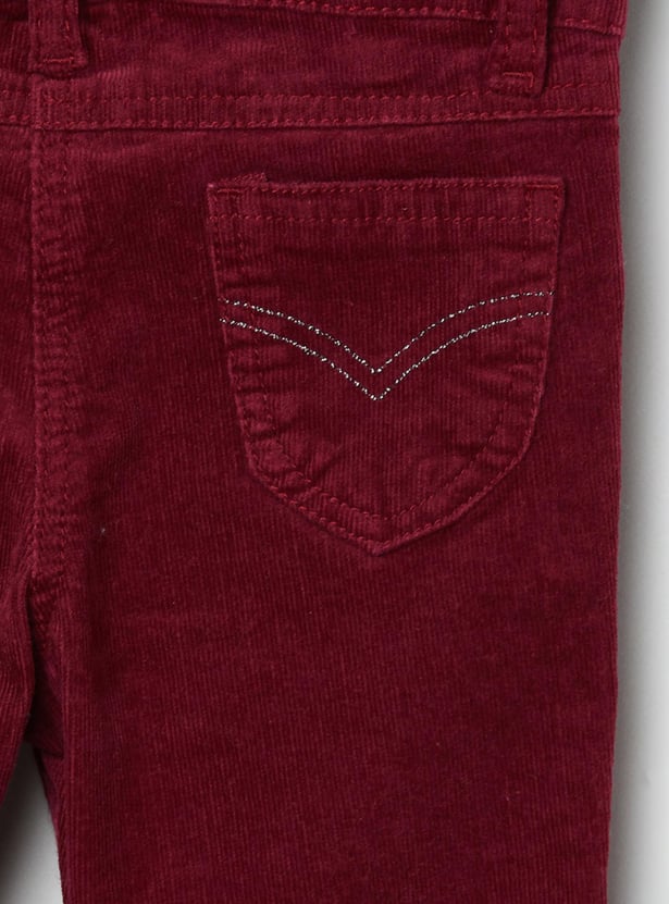 Girls Textured Corduroy Trousers