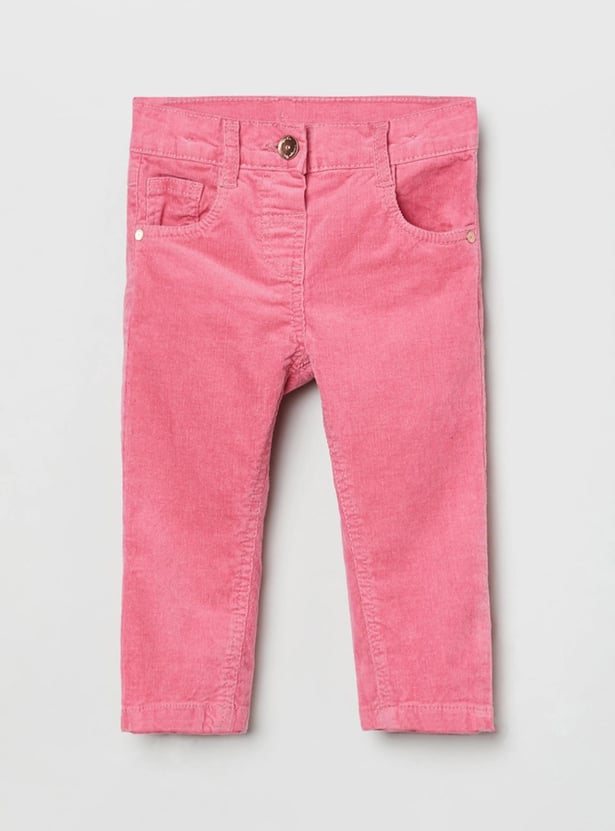 Girls Textured Corduroy Trousers