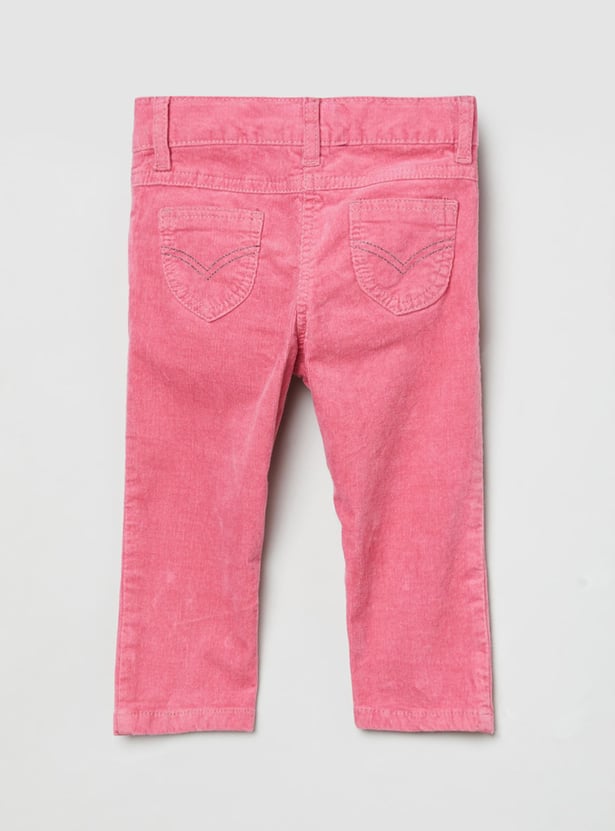 Girls Textured Corduroy Trousers