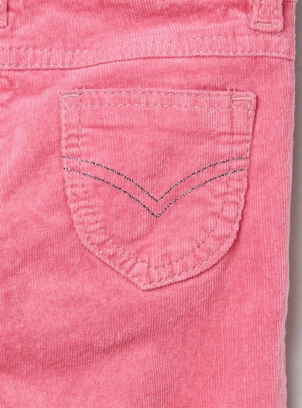 Girls Textured Corduroy Trousers