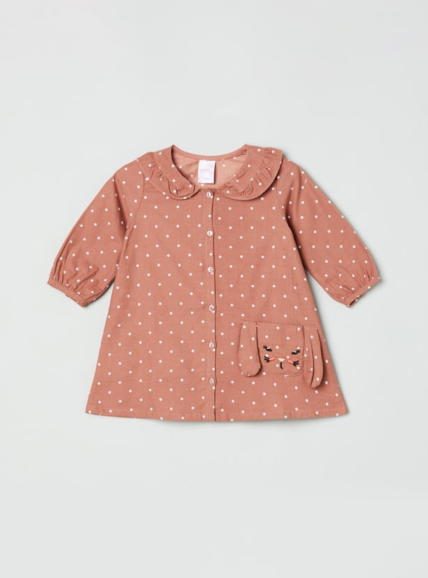 Girls Printed Peter Pan Collar Top