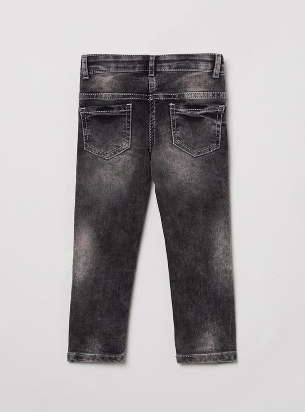 Girls Stonewashed Slim Fit Jeans