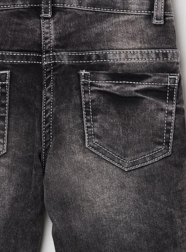 Girls Stonewashed Slim Fit Jeans