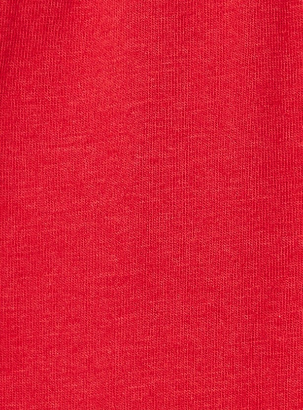 Girls Solid Elasticated 3/4th Leggings