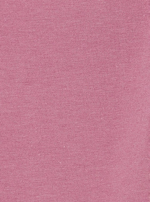 Girls Solid Elasticated Leggings