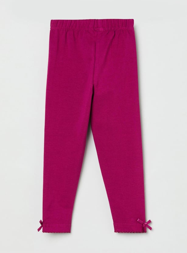 MAX Girls Solid Elasticated Leggings