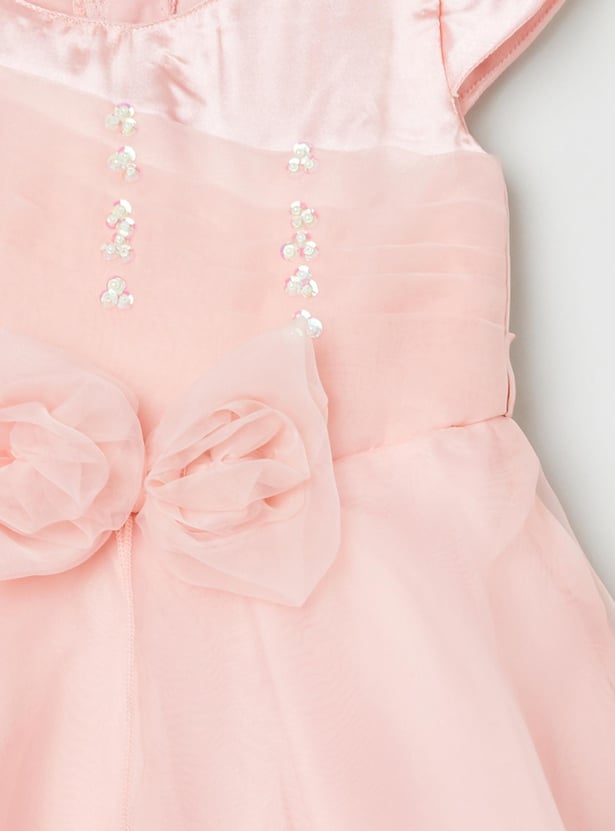 MAX Girls Embellished Fit And Flare Dress