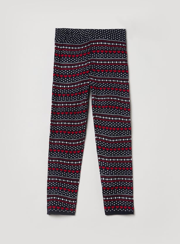 MAX Girls Printed Full-Length Trousers