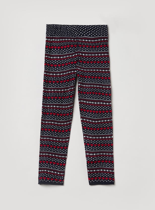 MAX Girls Printed Full-Length Trousers