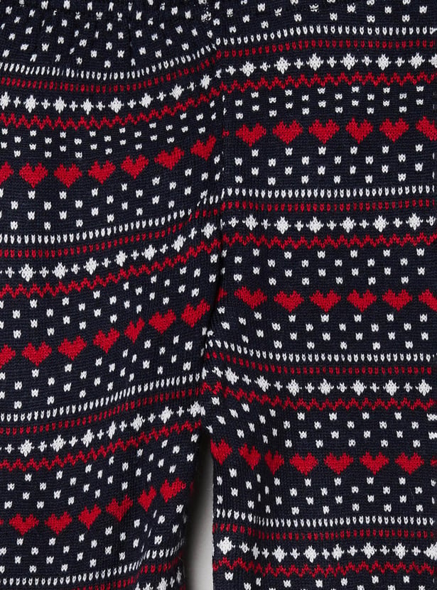 MAX Girls Printed Full-Length Trousers