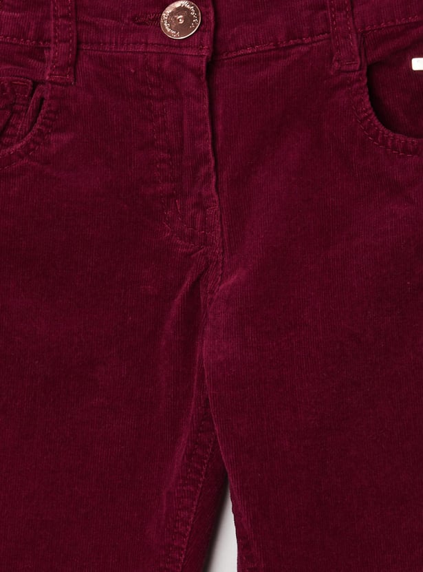 Girls Textured Corduroy Trousers