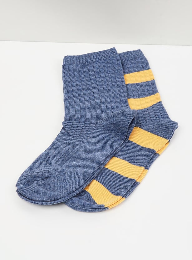 Boys Textured Socks - Pack of 2