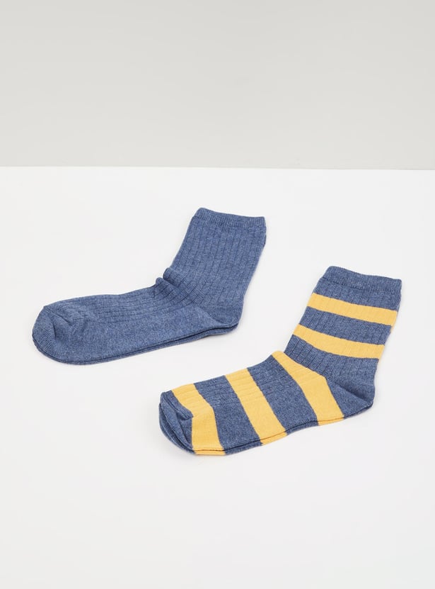 Boys Textured Socks - Pack of 2