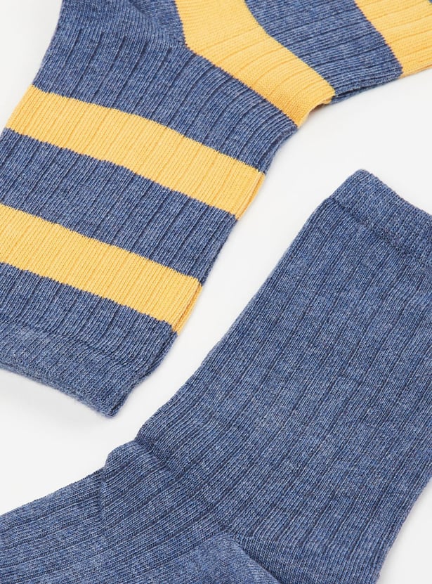 Boys Textured Socks - Pack of 2