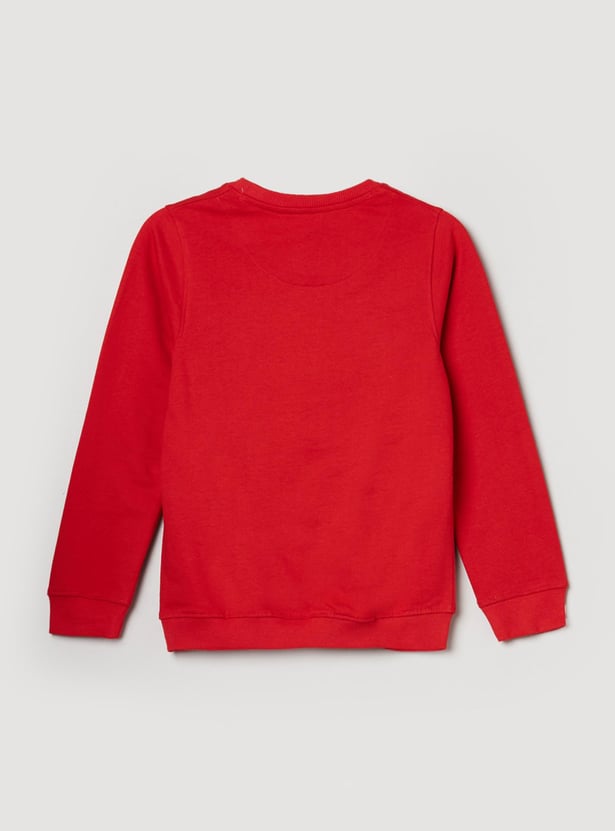 Boys Applique Crew Neck Sweatshirt