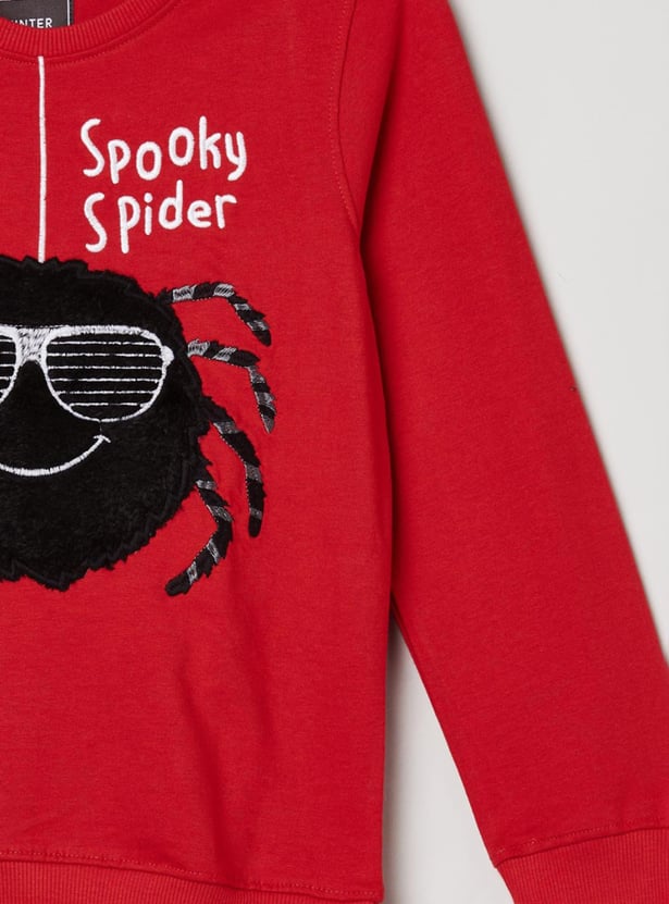 Boys Applique Crew Neck Sweatshirt