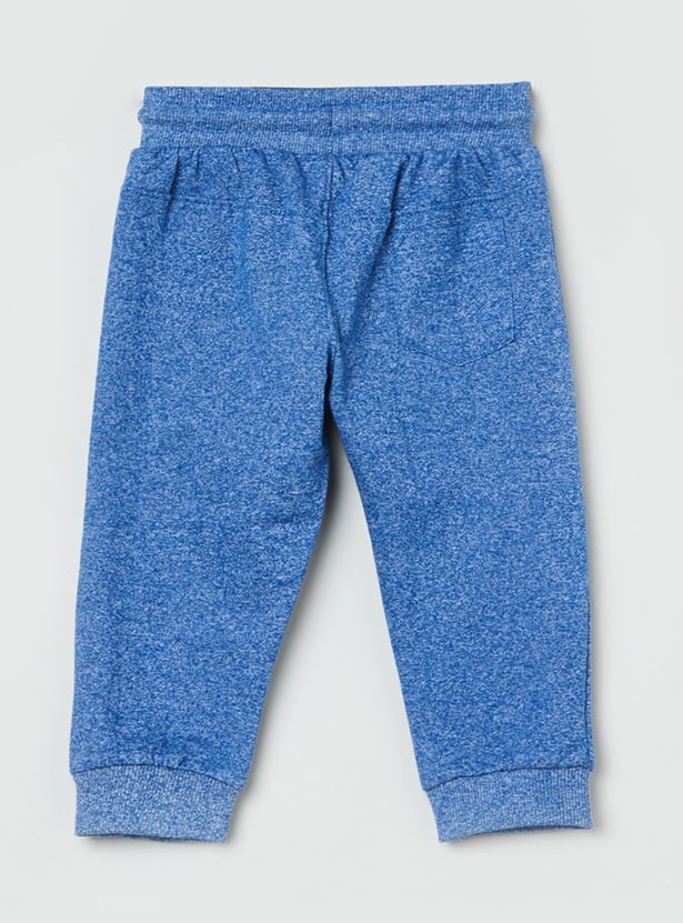 Boys Textured Drawstring Waist Joggers