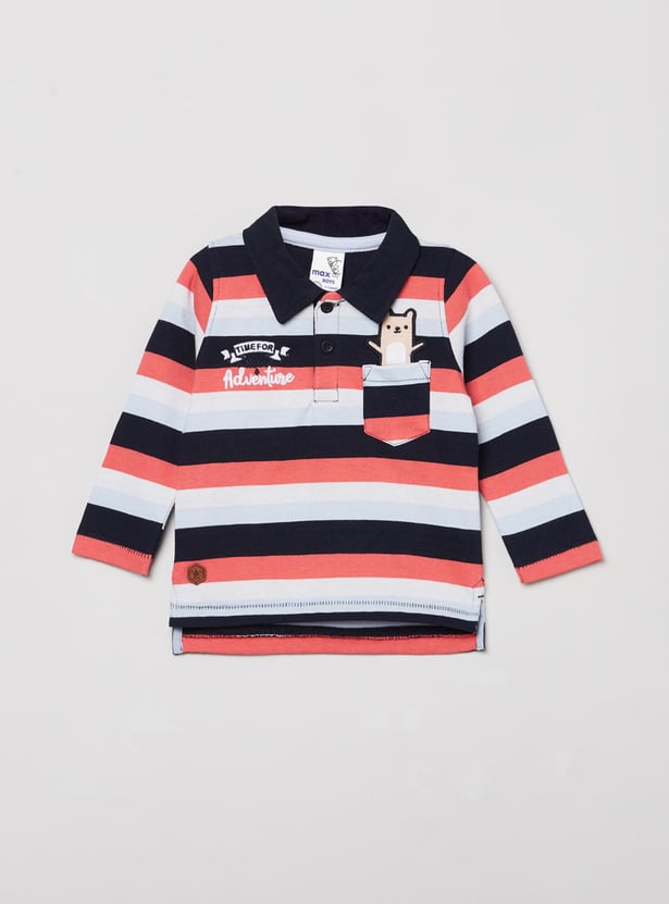 Boys Striped Polo T-shirt