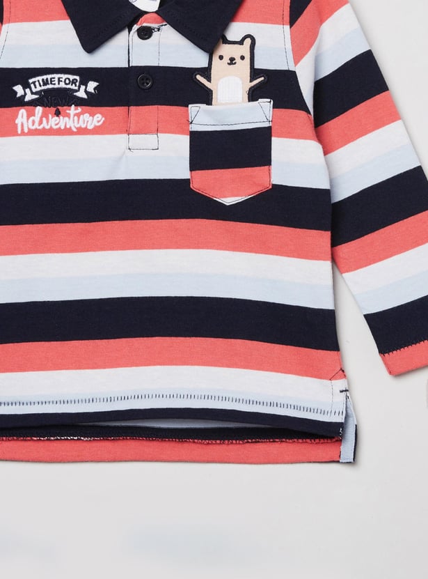 Boys Striped Polo T-shirt