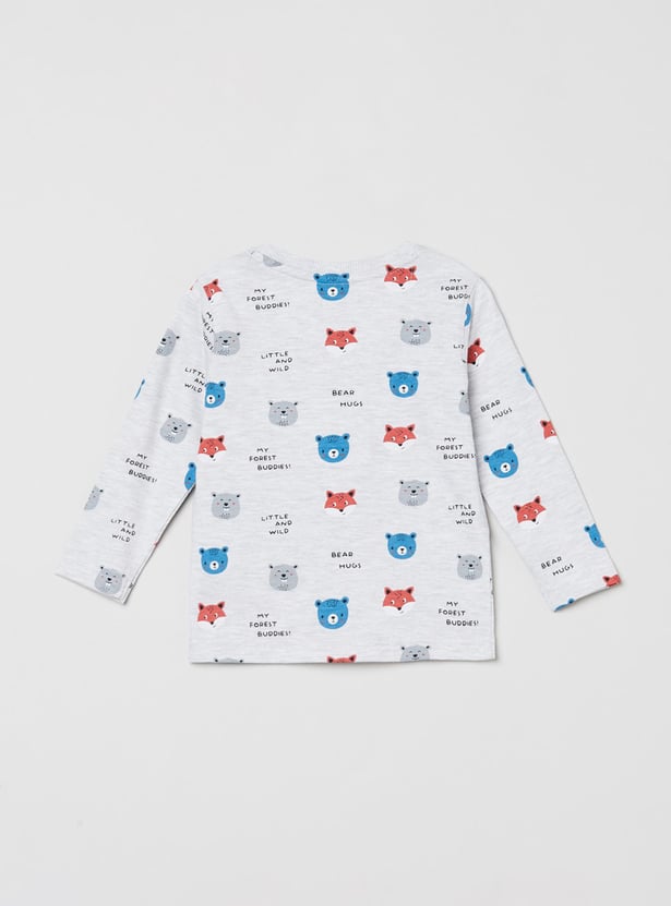 Boys Printed Crew Neck T-shirt