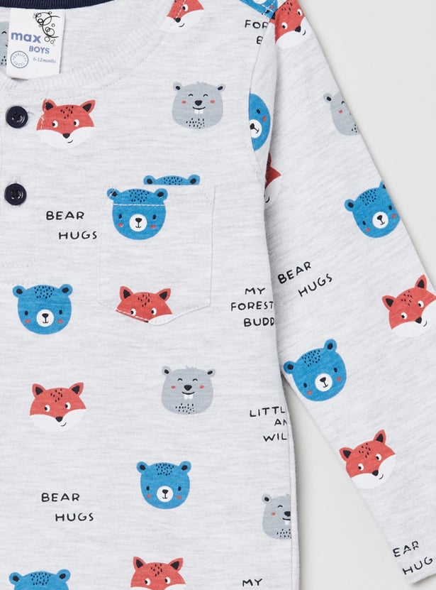 Boys Printed Crew Neck T-shirt