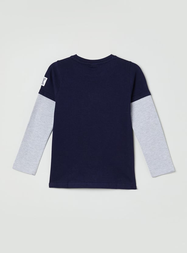 Boys Graphic Print Crew Neck T-shirt