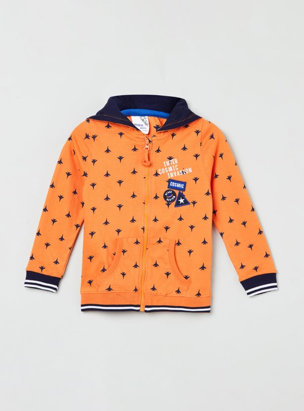 MAX Boys Printed Hooded Sweatshirt
