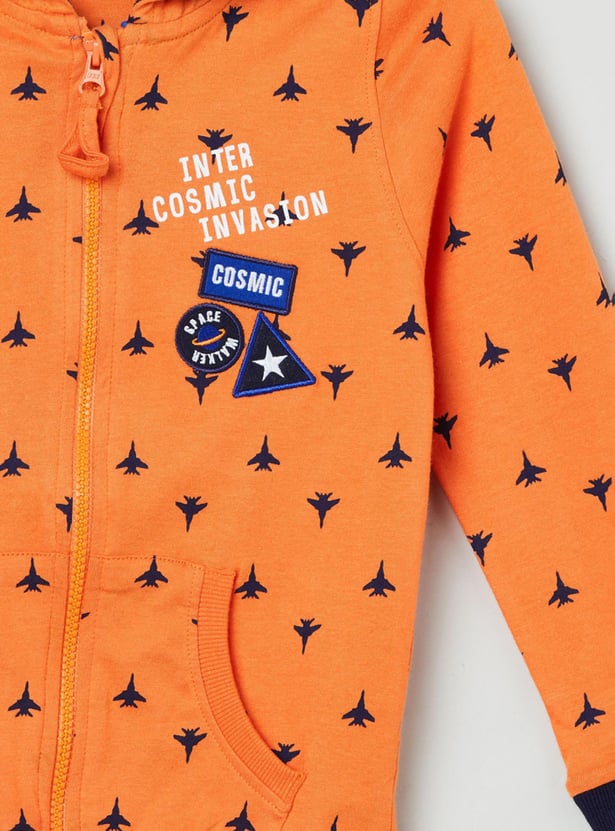 MAX Boys Printed Hooded Sweatshirt